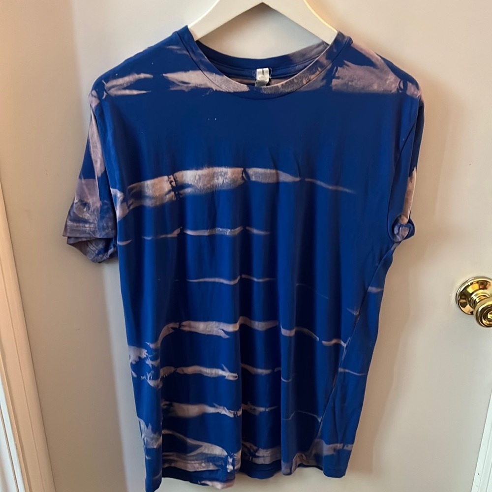 Blue bleach tie dye